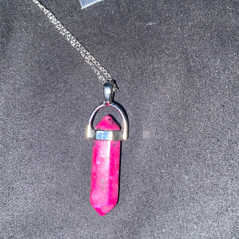 Crystal Necklace- Rhodonite - Picture 2 of 2